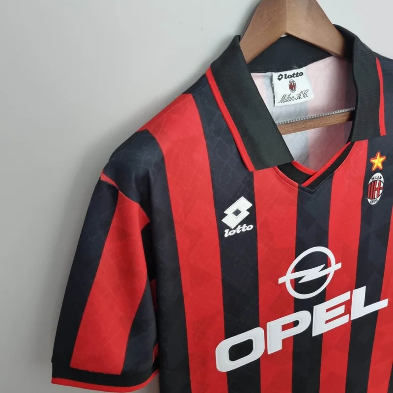 1995/1996 retro ac milan home soccer jersey
