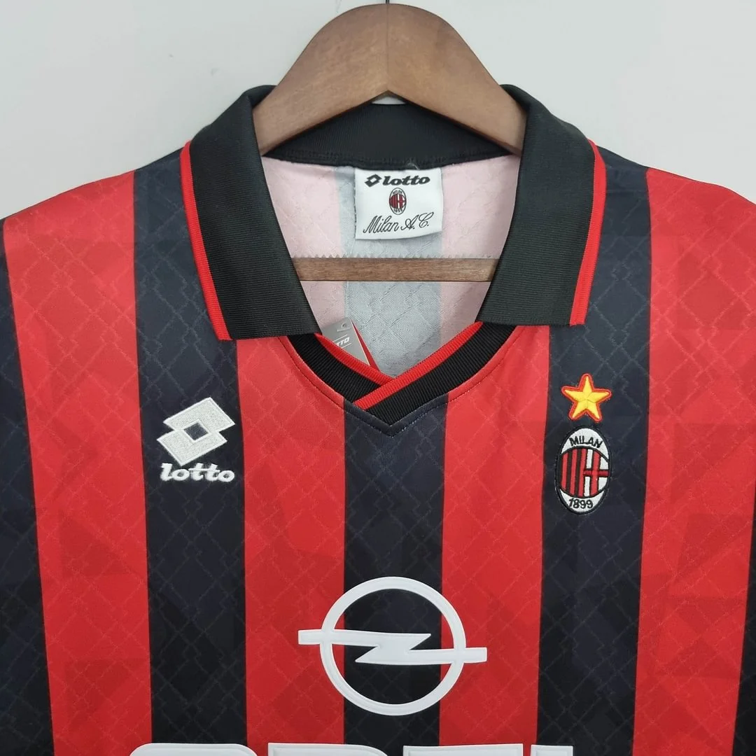 1995/1996 retro ac milan home soccer jersey
