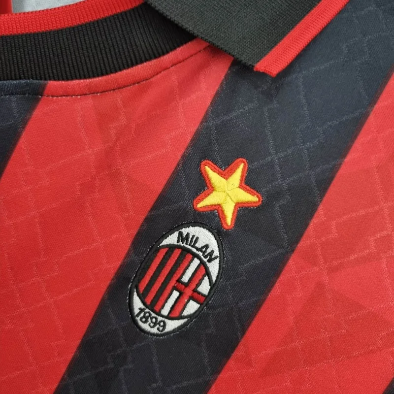 1995/1996 retro ac milan home soccer jersey
