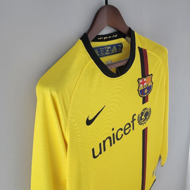 retro long sleeve barcelona 08/09 away