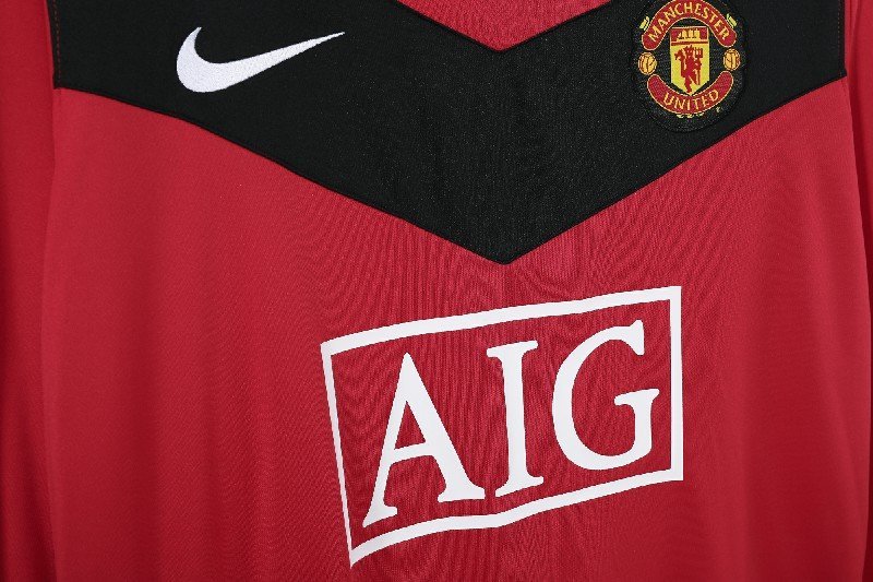 manchester united 2010 home long sleeve retro soccer jersey