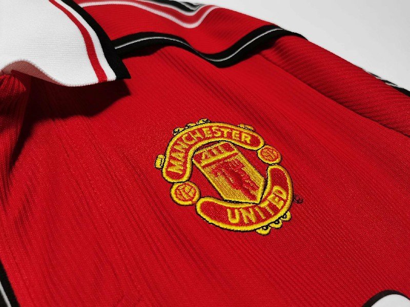 manchester united 1998/99 home long sleeve retro soccer jersey