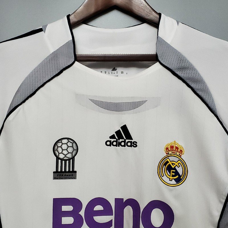 retro real madrid long sleeve 06/07 home retro real madrid long sleeve 06/07 home