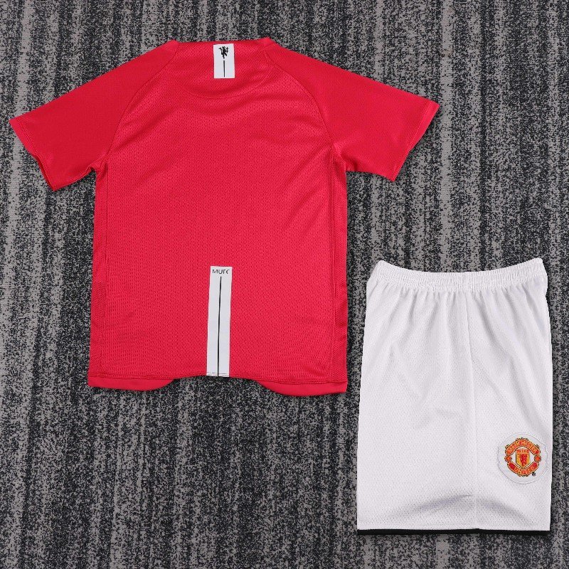 kids manchester united 2007/08 home soccer jersey
