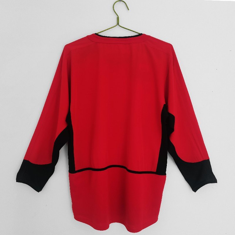 manchester united 2002/04 home long sleeve retro soccer jersey